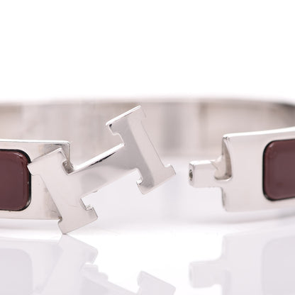 Hermes Enamel Narrow Clic Clac H Bracelet GM Chocolate 6 of 6
