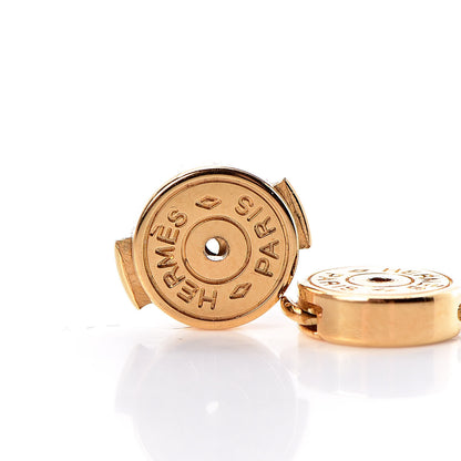 Hermes Gold Lacquered Pop H Earrings Jaune Sature 4 of 5