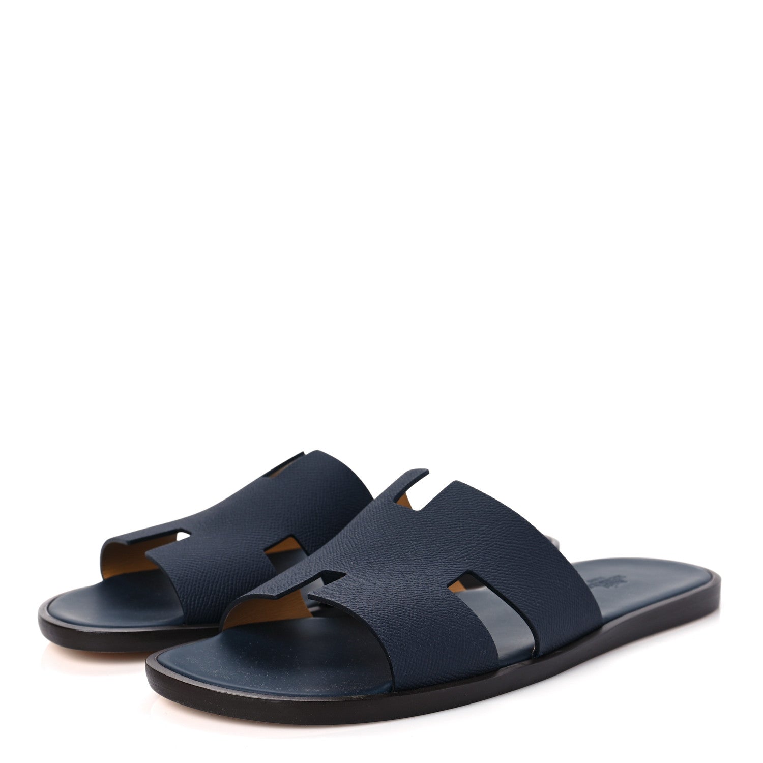 Hermes Epsom Mens Izmir Sandals 45 Marine 3 of 8