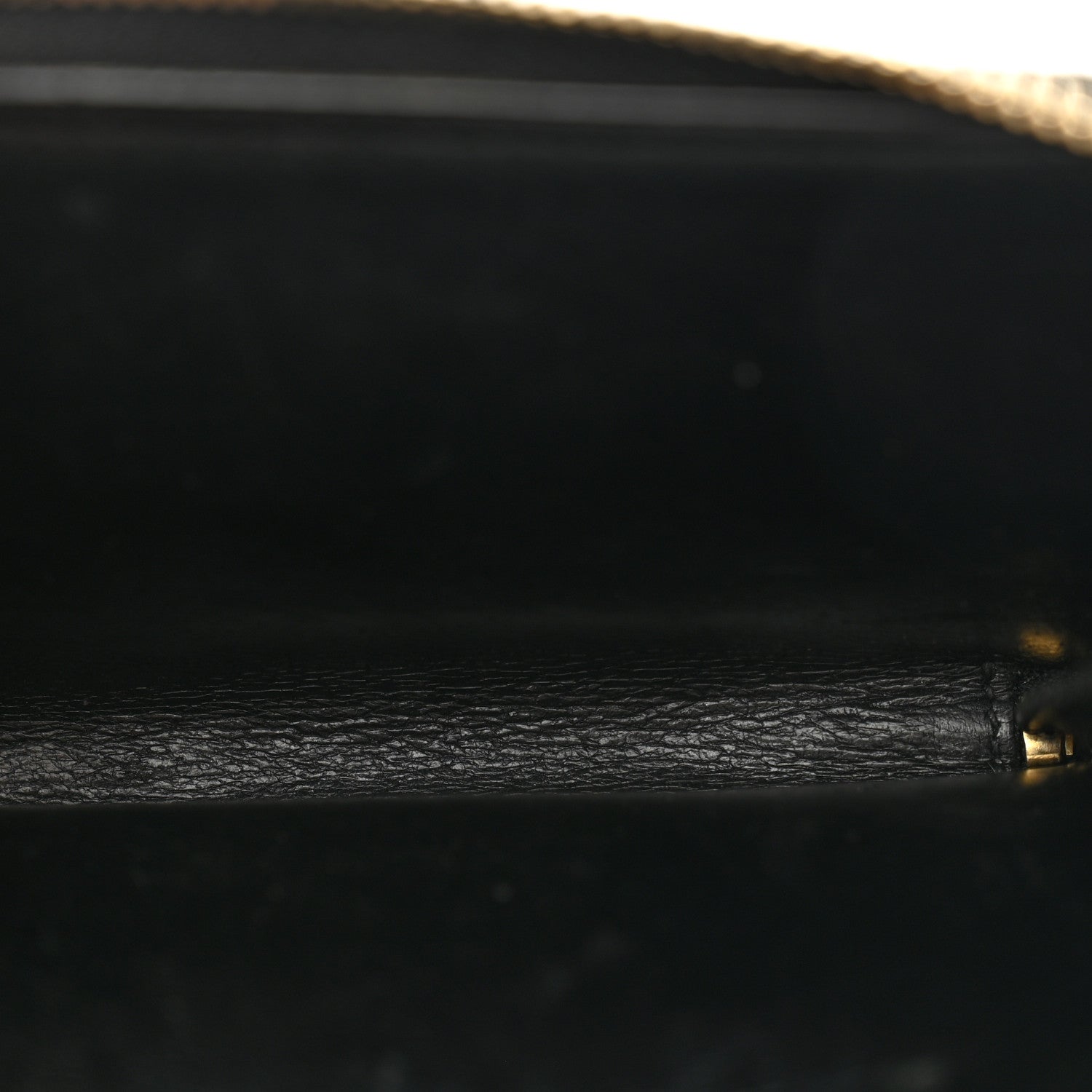 Saint Laurent Grain De Poudre Matelasse Chevron Monogram Compact Zip Around Wallet Black 6 of 11