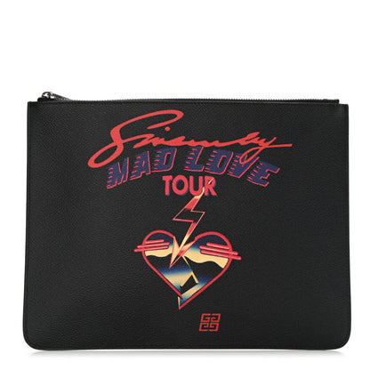 Givenchy Textured Coated Canvas Mad Love Tour Large Pouch Black 1 of 7