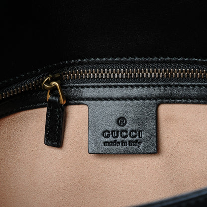 Gucci Calfskin Matelasse Small GG Marmont Shoulder Bag Black 13 of 14