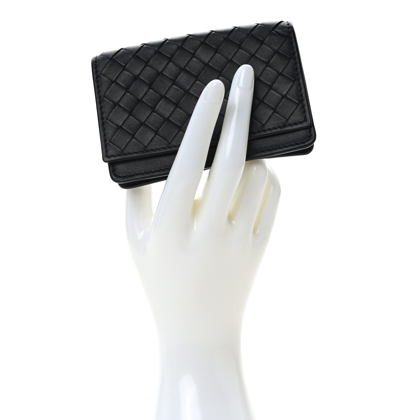 Nappa Intrecciato Card Holder Black