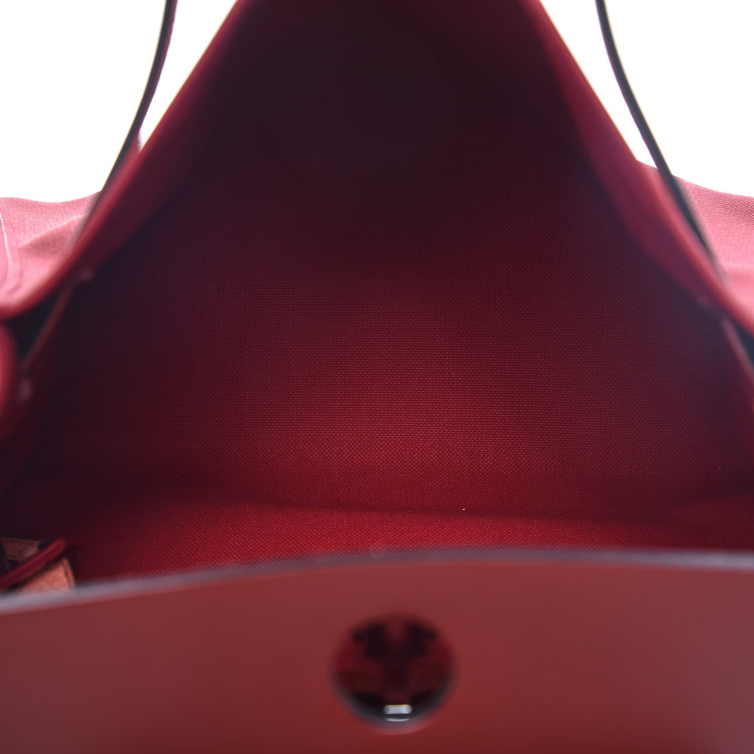 Hermes Vache Hunter Toile Herbag Zip 31 PM Rouge Grenat Rouge H 7 of 12