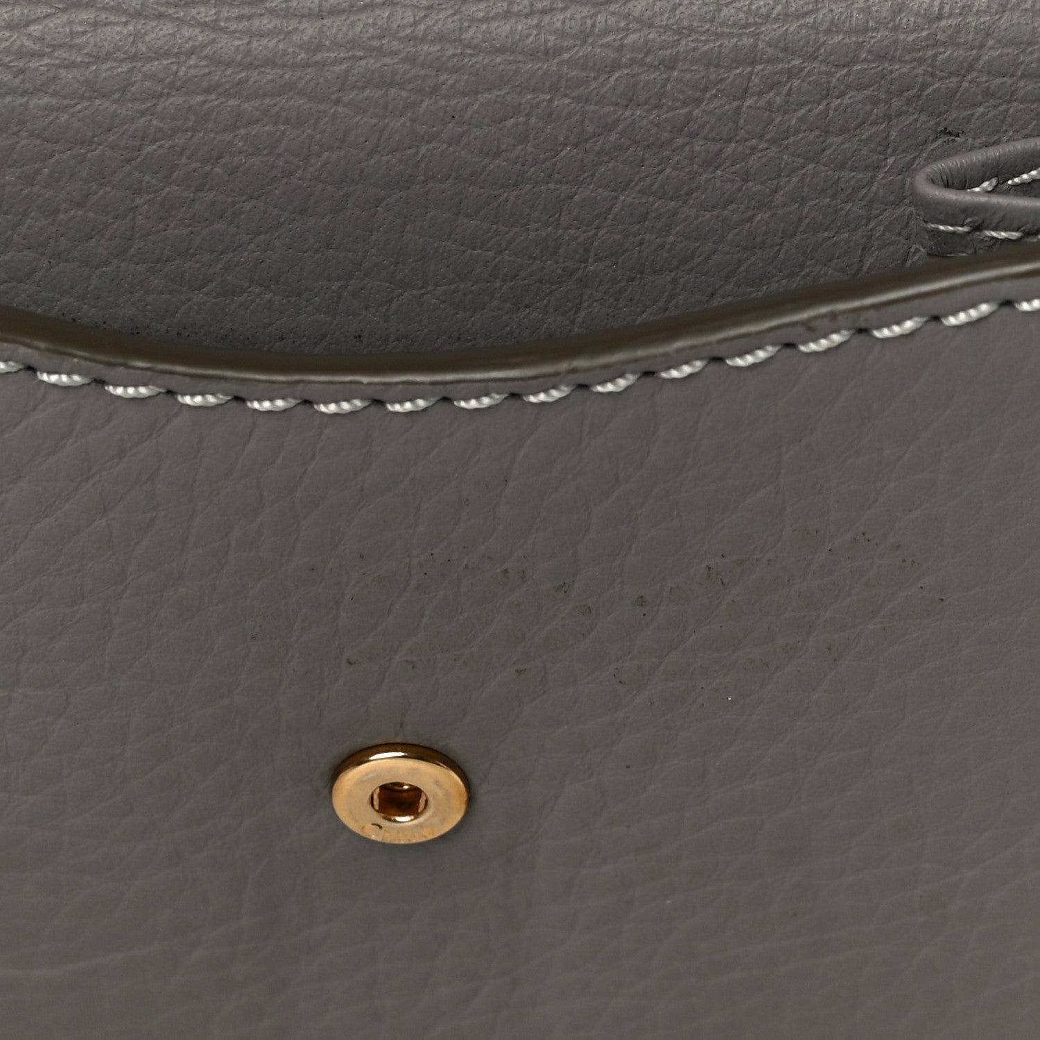 Chloe Grained Calfskin Marcie Square Wallet Cashmere Grey 11 of 15