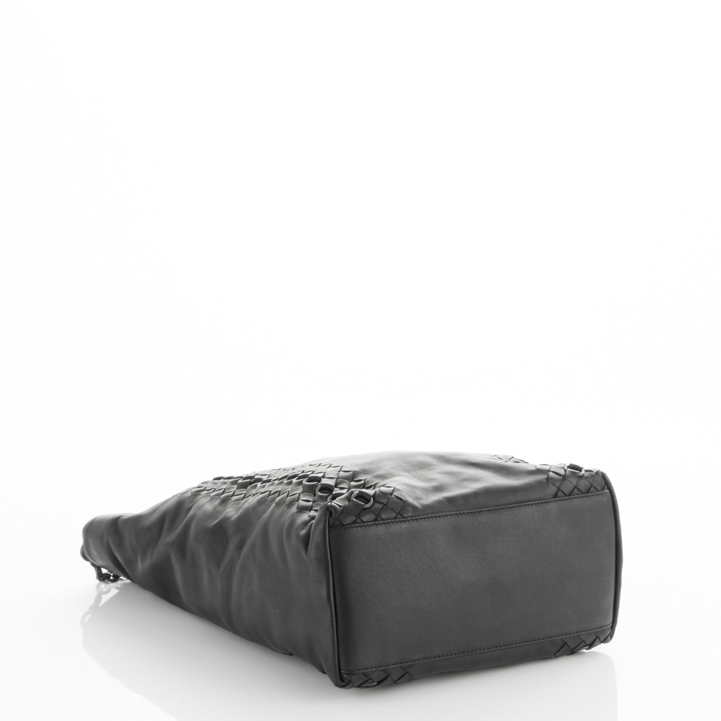 Nappa Intrecciato Grommet Tote Nero Black