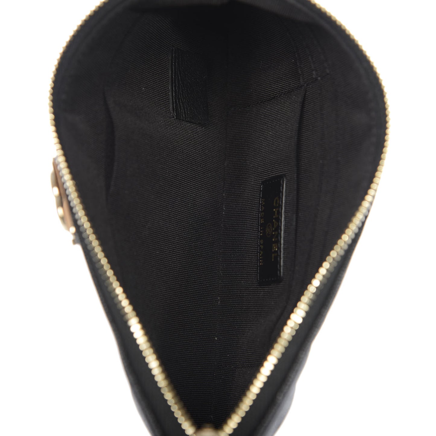 Caviar Quilted Classic Zip Boy Pouch Black