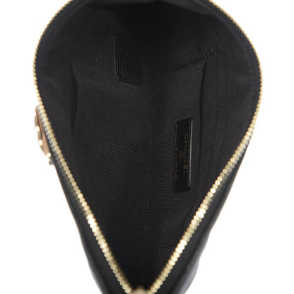 Chanel Caviar Quilted Classic Zip Boy Pouch Black 5 of 8
