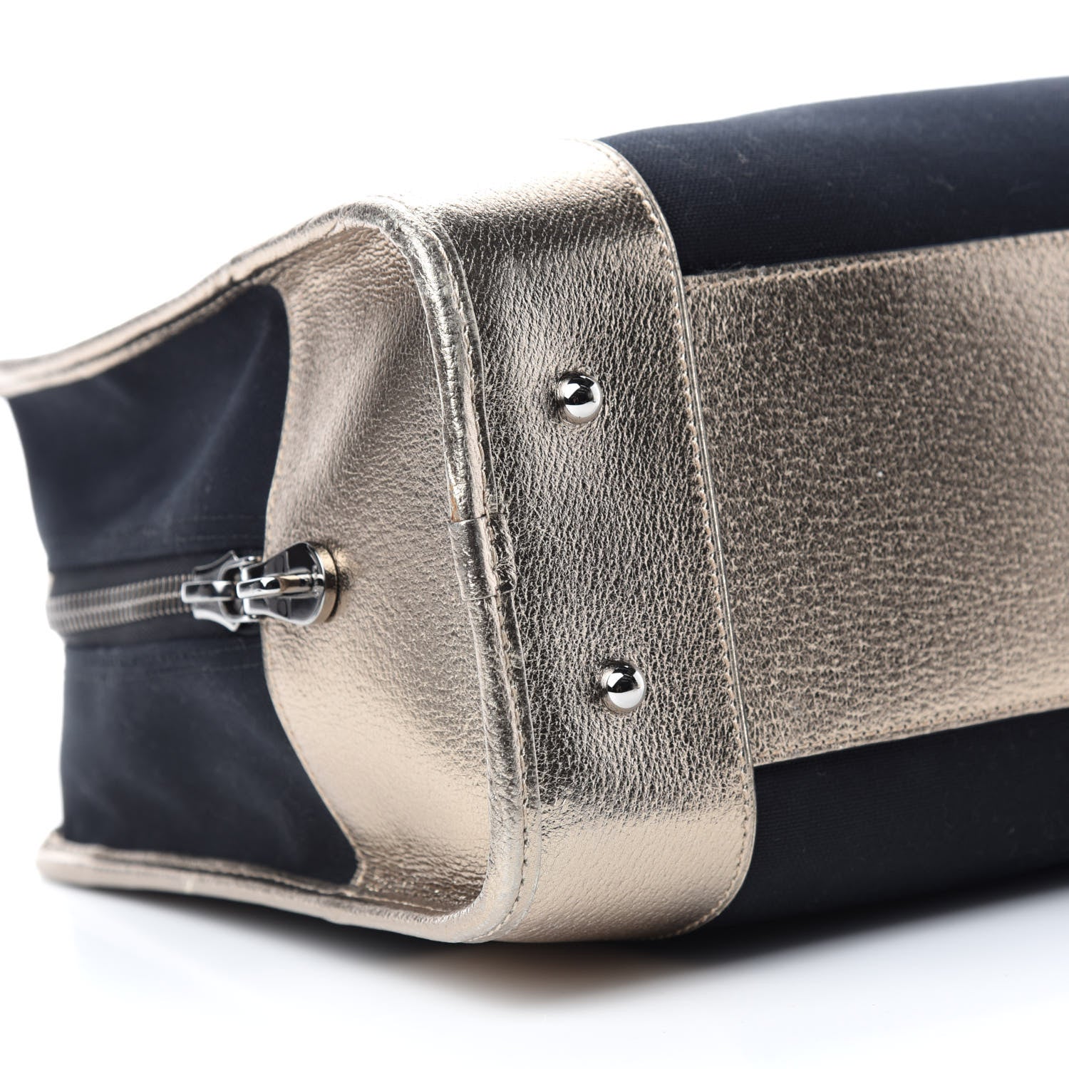 Loewe Metallic Goatskin Canvas Amazona 36 Black Silver 6 of 9