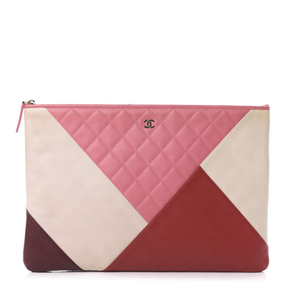 Chanel Lambskin Patchwork Large Cosmetic Case Multicolor 1 of 10