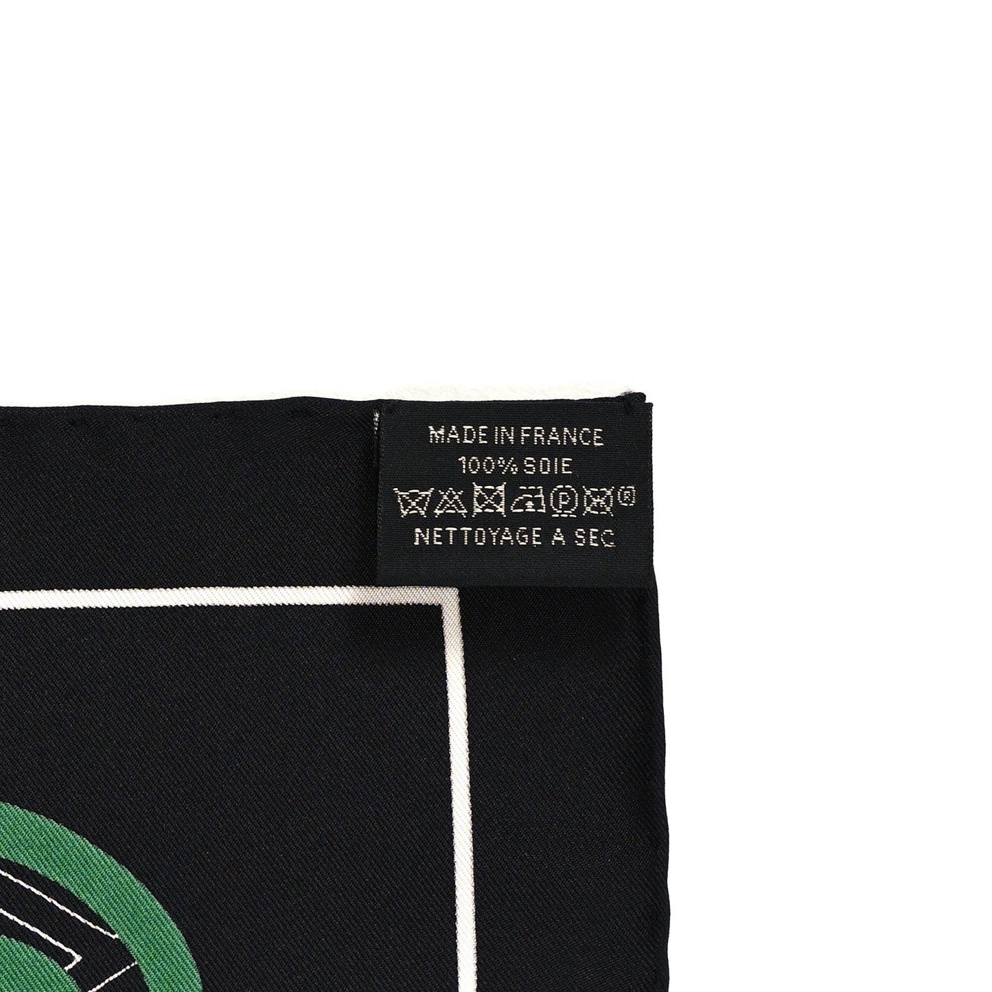 Silk Twill Duo Cosmique Scarf 90 Black Vert Multicolor