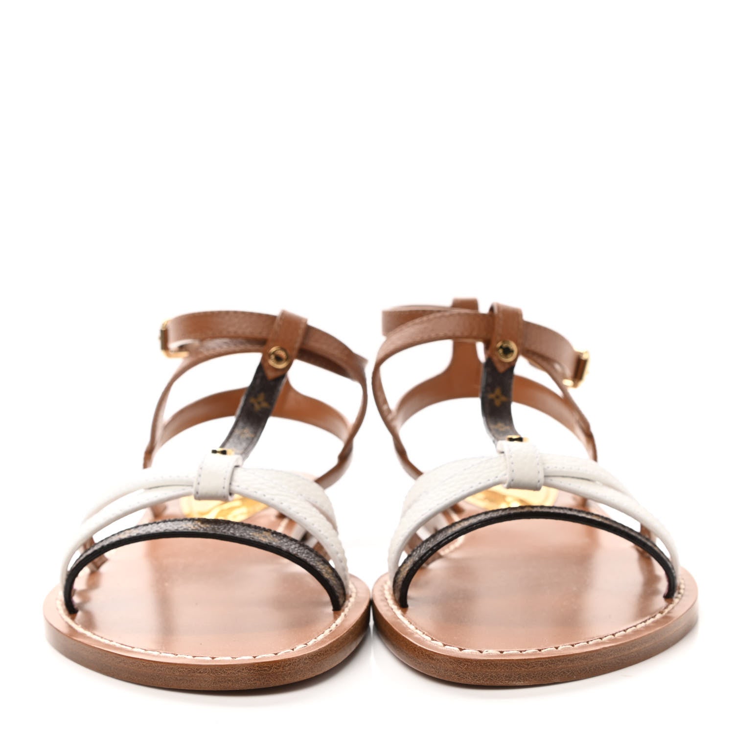Louis Vuitton Monogram Explorer Flat Sandals 36 Cognac Brown 2 of 7