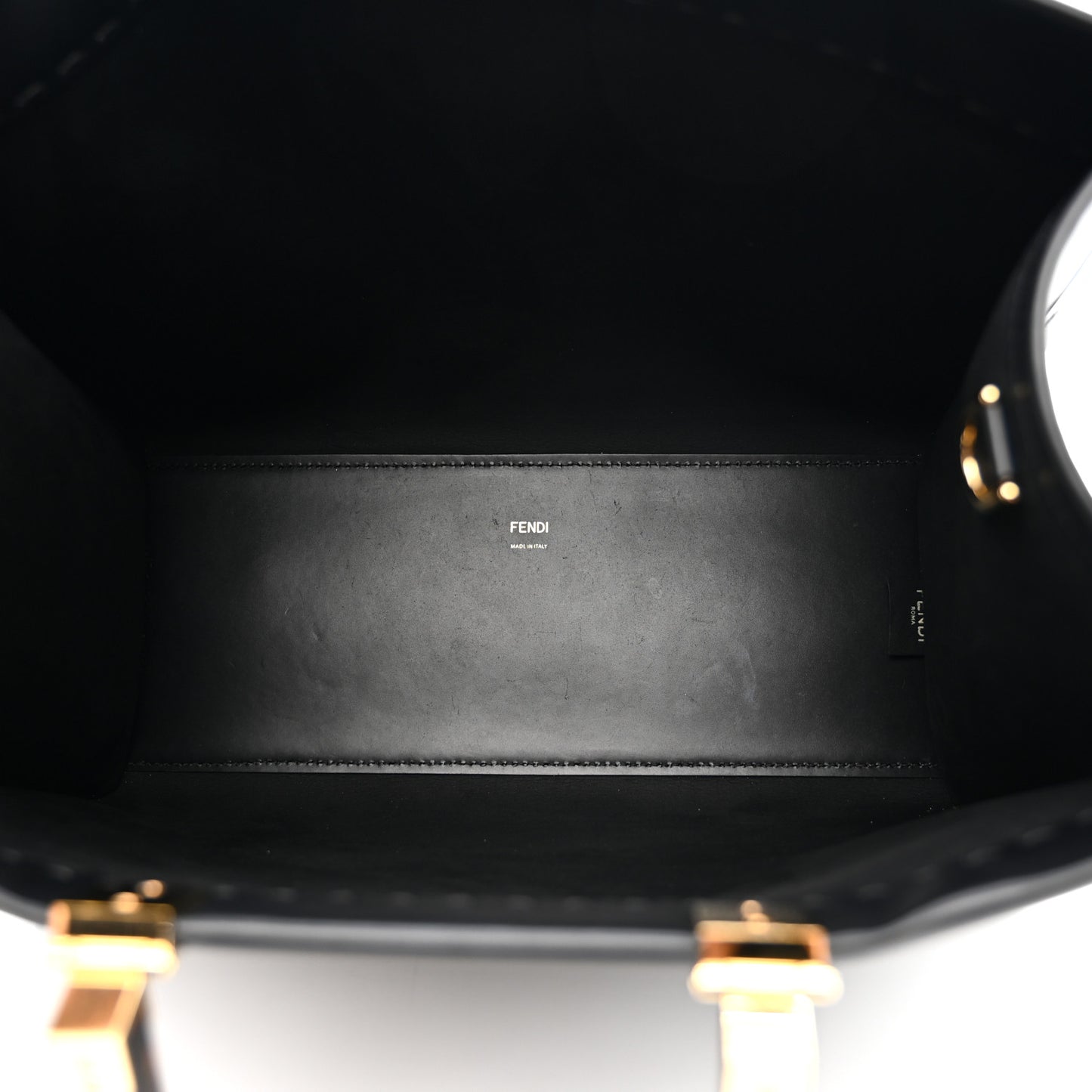Vitello King Plexiglass Medium Fendi Sunshine Shopper Tote Black
