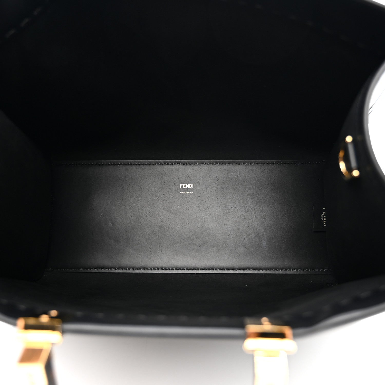 Fendi Vitello King Plexiglass Medium Fendi Sunshine Shopper Tote Black 5 of 12