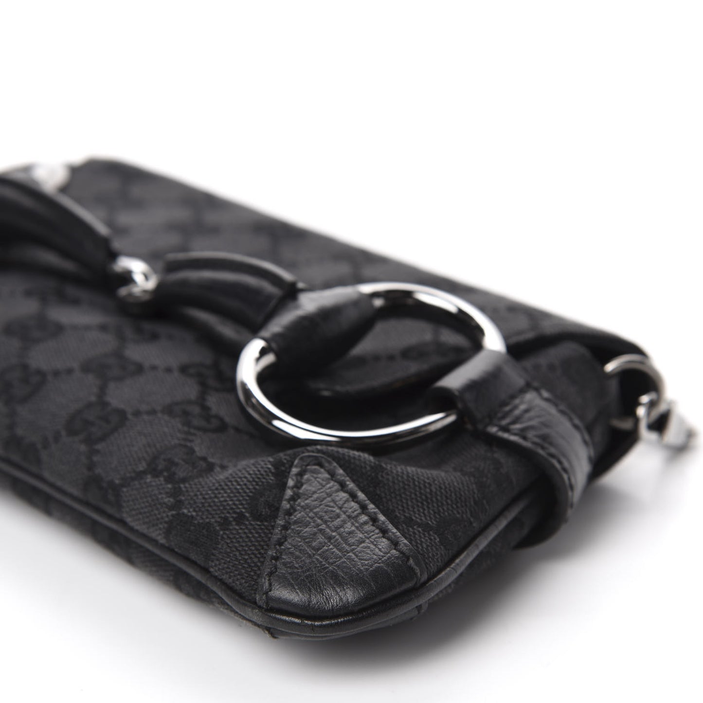 Monogram Horsebit Chain Clutch Black