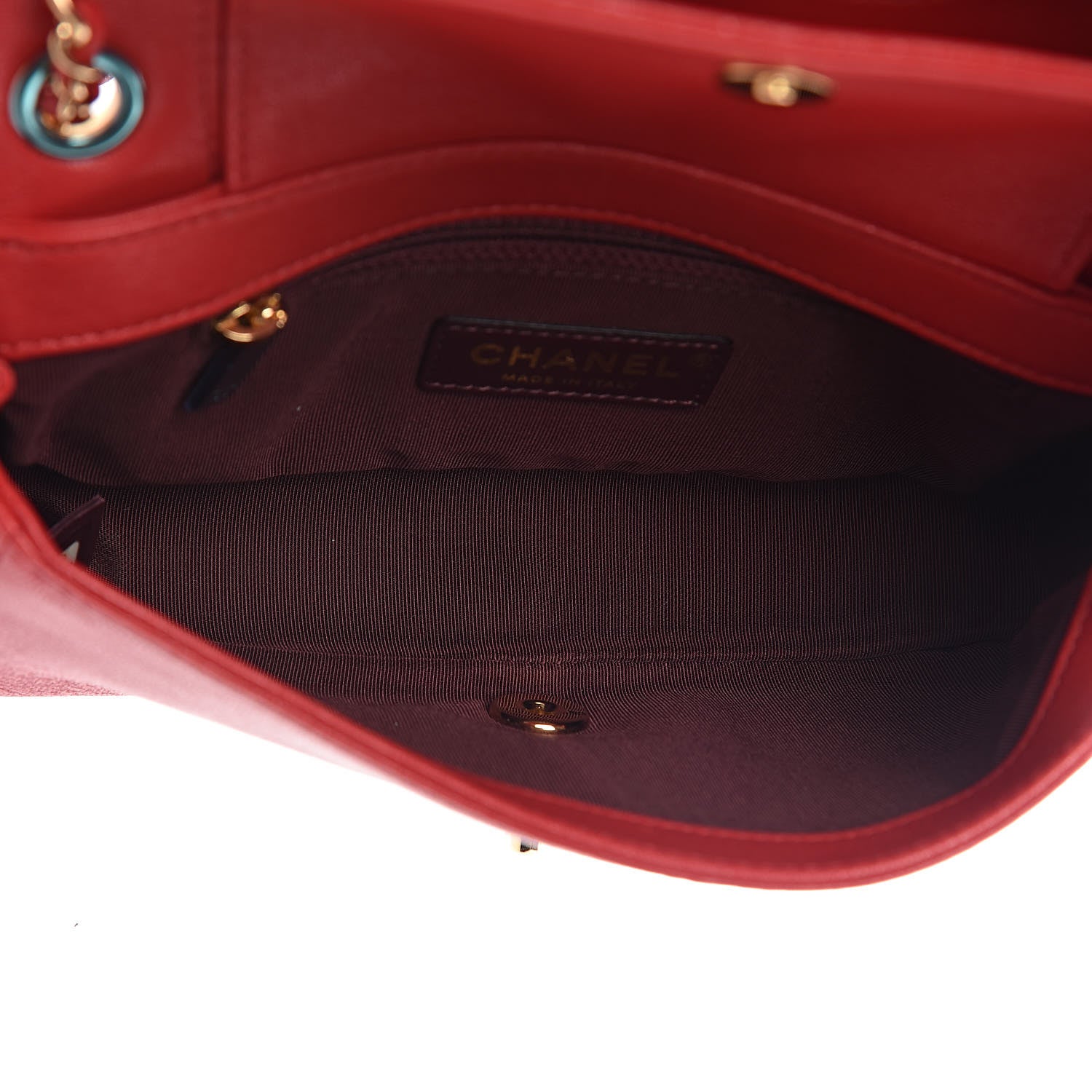 Chanel Sheepskin Quilted Small Vintage Mademoiselle Flap Red 7 of 10