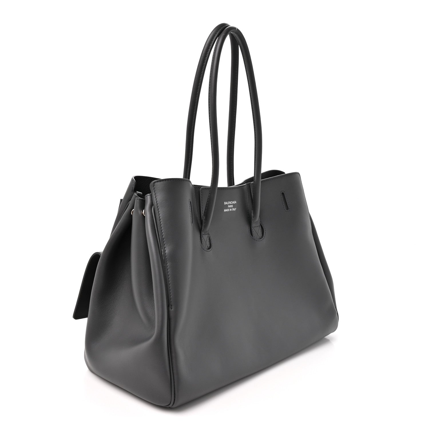 Balenciaga Smooth Calfskin Medium Bel Air Carry All Bag Grey 2 of 10