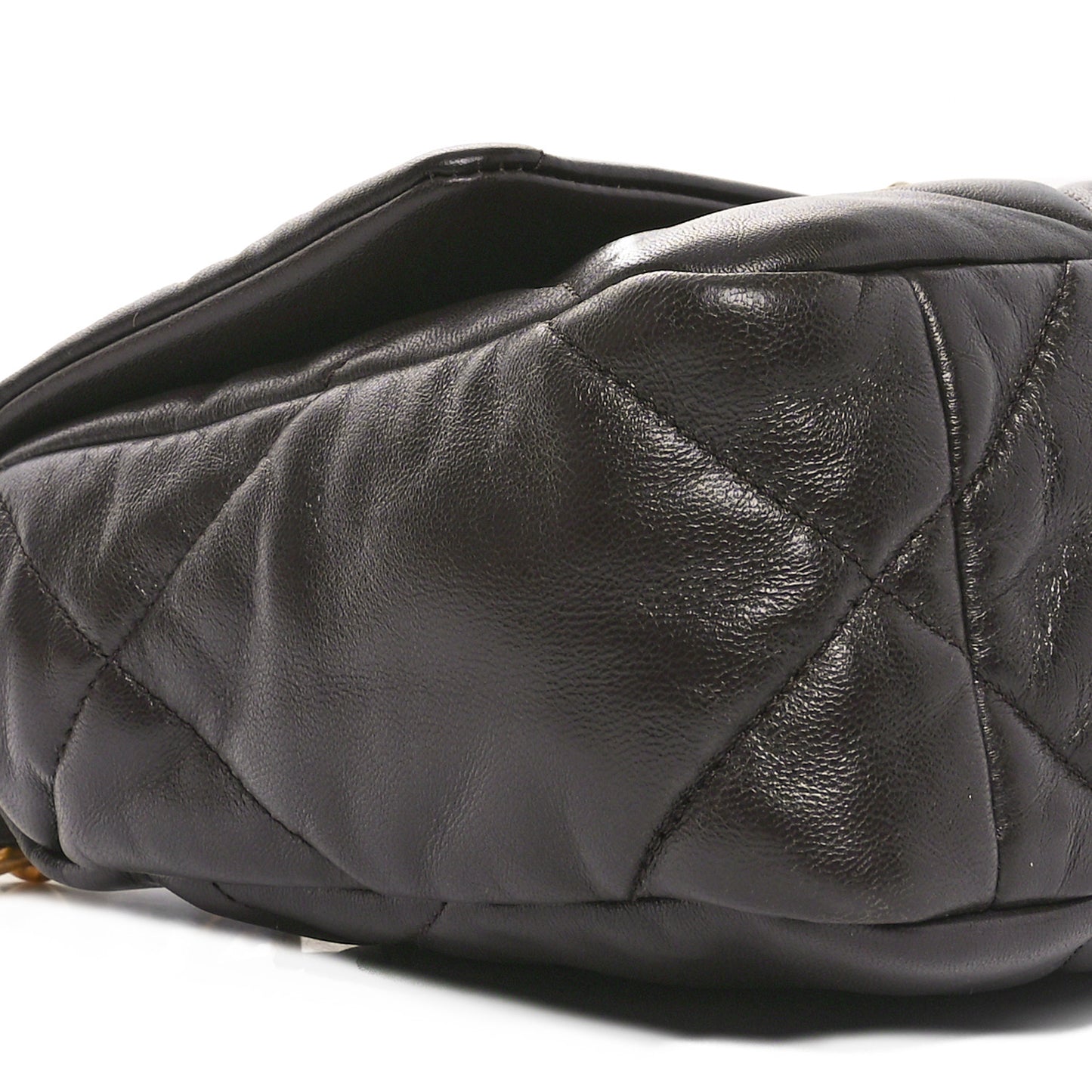 Lambskin Quilted Medium Chanel 19 Flap Dark Brown