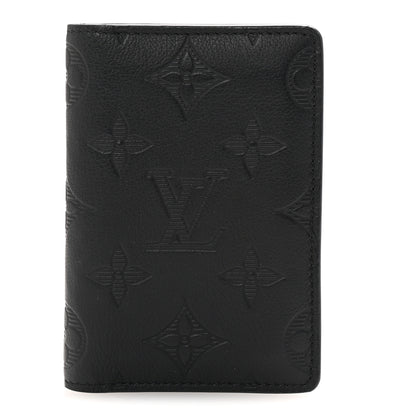 Louis Vuitton Calfskin Monogram Shadow Pocket Organizer Black 1 of 7