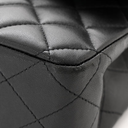Chanel Lambskin Quilted Medium Double Flap Black 11 of 14