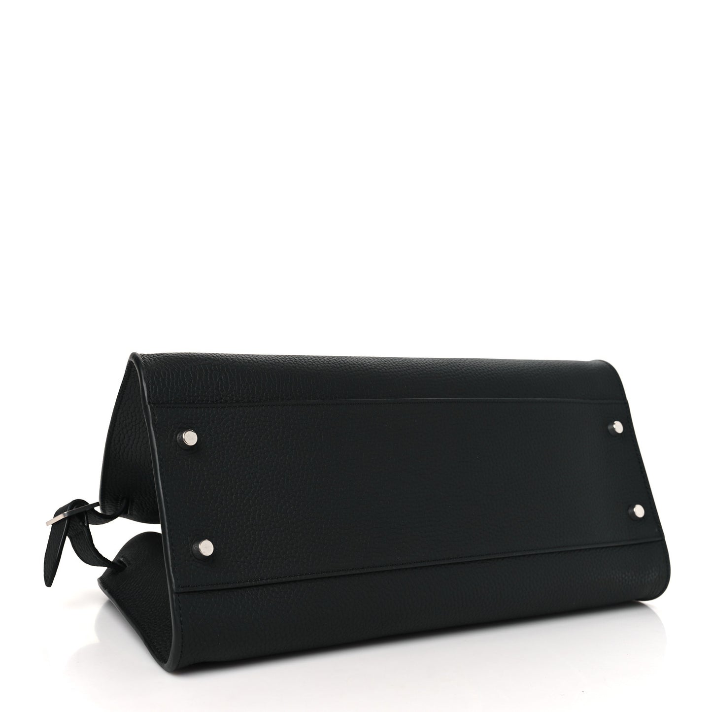 Grained Calfskin Margaux Shoulder 12 Black