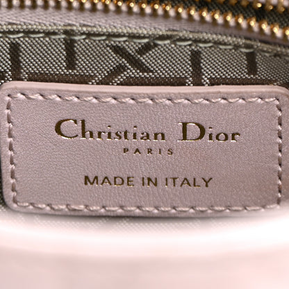 Christian Dior Metallic Lambskin Cannage Mini Lady Dior Lotus 5 of 9