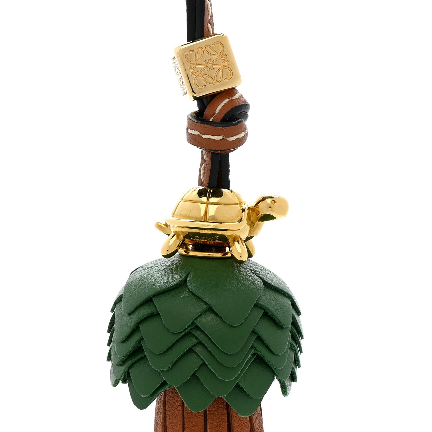 Calfskin Dice Turtle Bag Charm