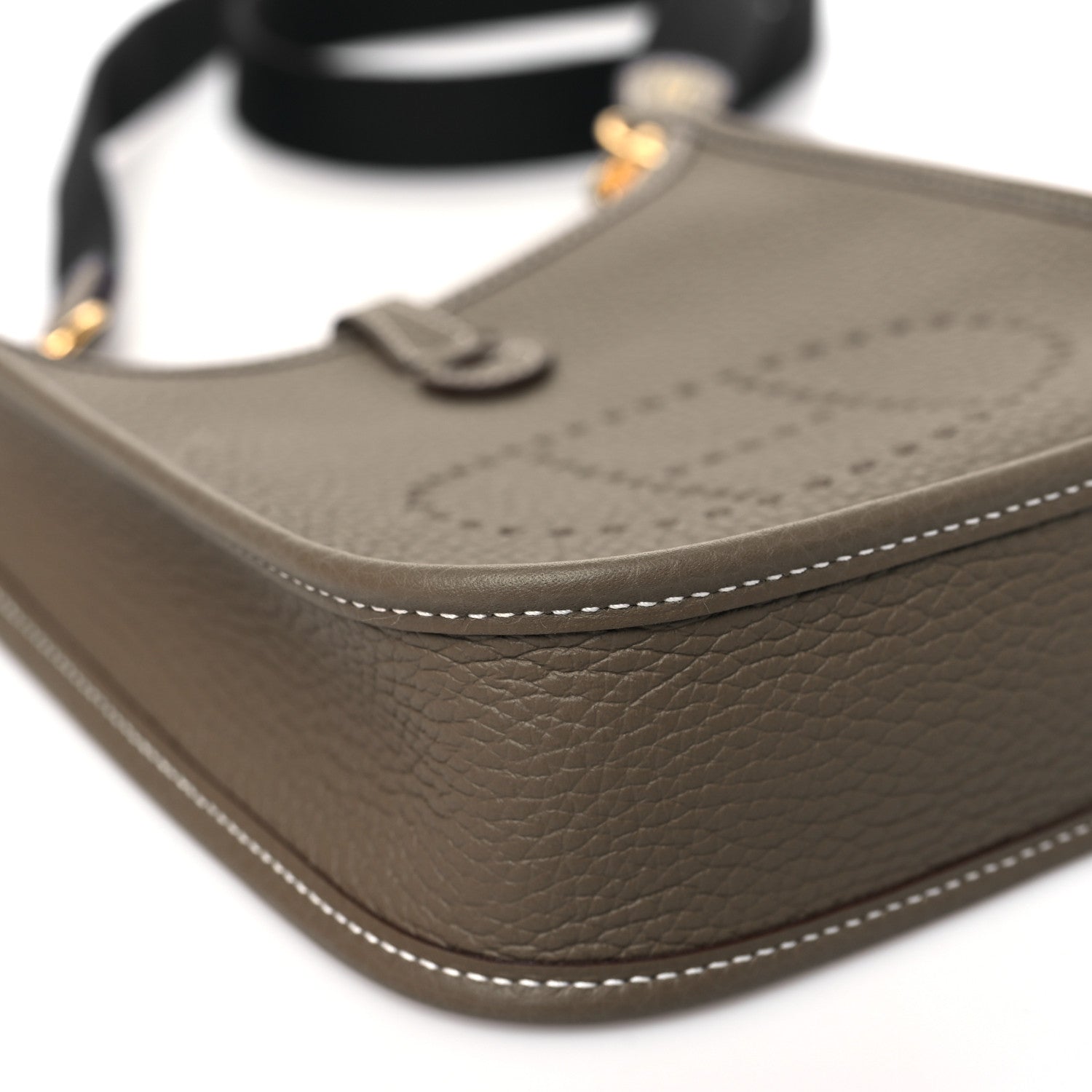 Hermes Taurillon Clemence Amazone Evelyne TPM Etoupe Bleu Indigo 9 of 11