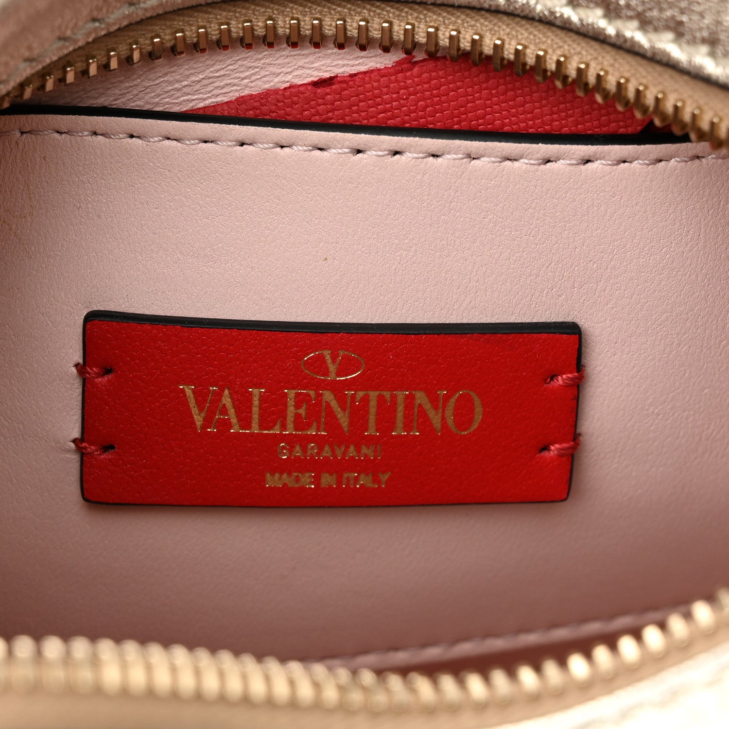 Valentino Garavani Metallic Calfskin Rockstud Camera Crossbody Bag Gold 6 of 10