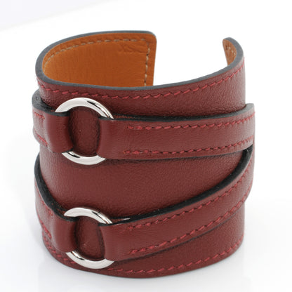 Hermes Swift Leather Alma Cuff Rouge H 5 of 8