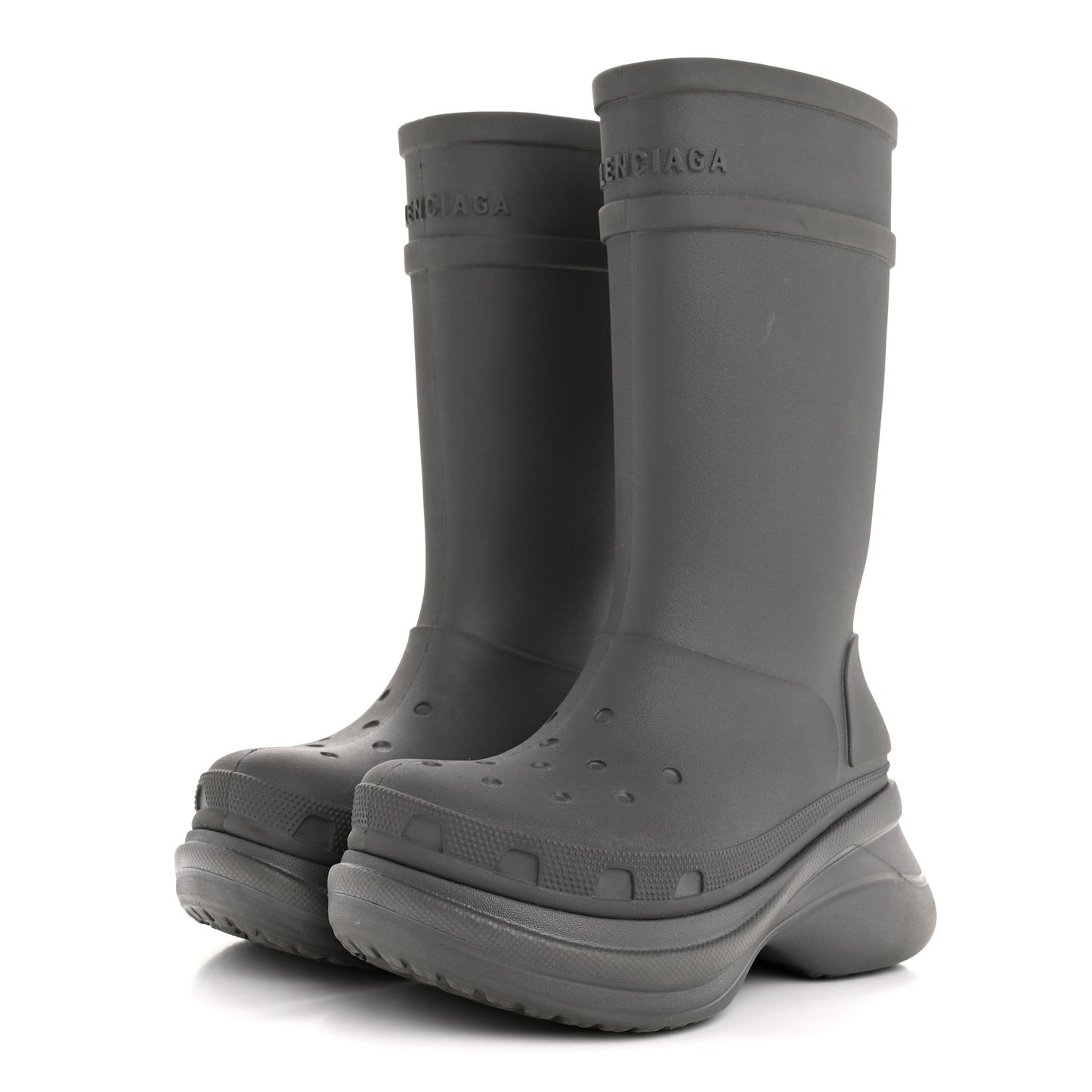 X CROCS Rubber Womens Rain Boots 37 Grafite