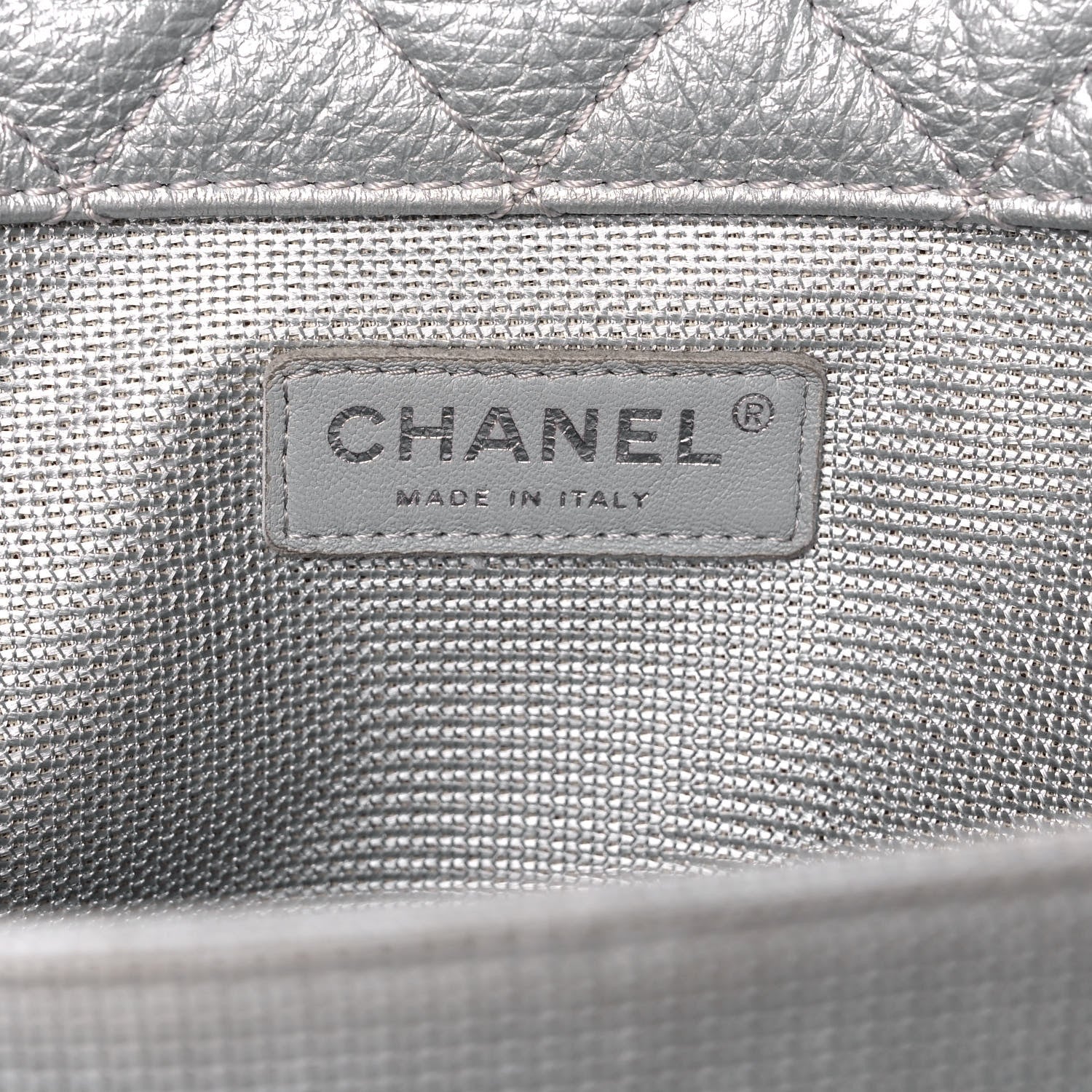 Chanel Metallic Calfskin Quilted XXL Travel Flap Bag Silver 6 of 14