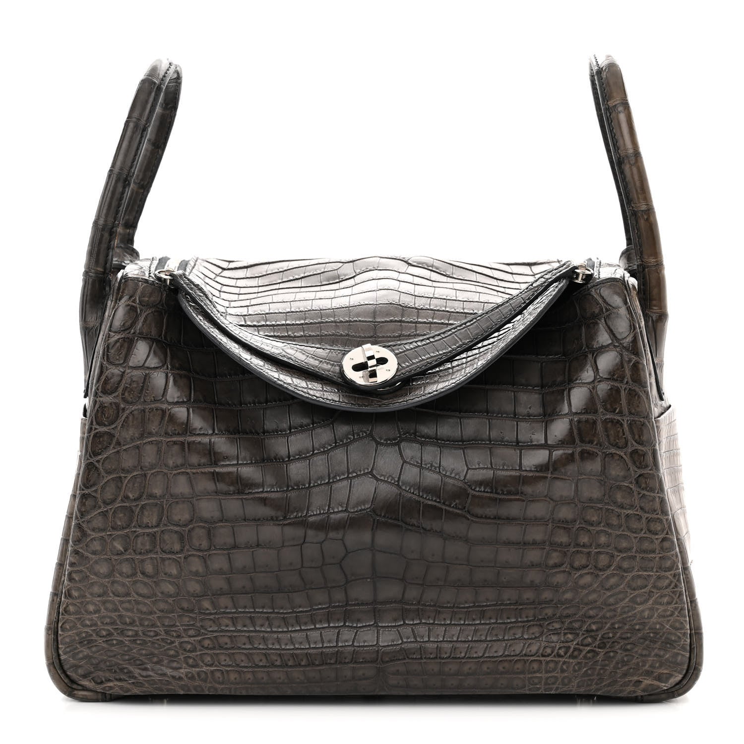 Hermes Matte Niloticus Crocodile Lindy 30 Gris Elephant 1 of 11
