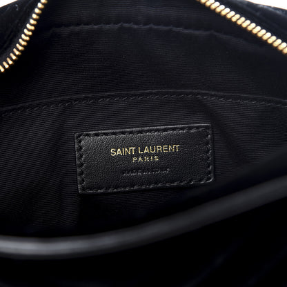 Saint Laurent Velour Matelasse Monogram Lou Belt Bag Black 5 of 8