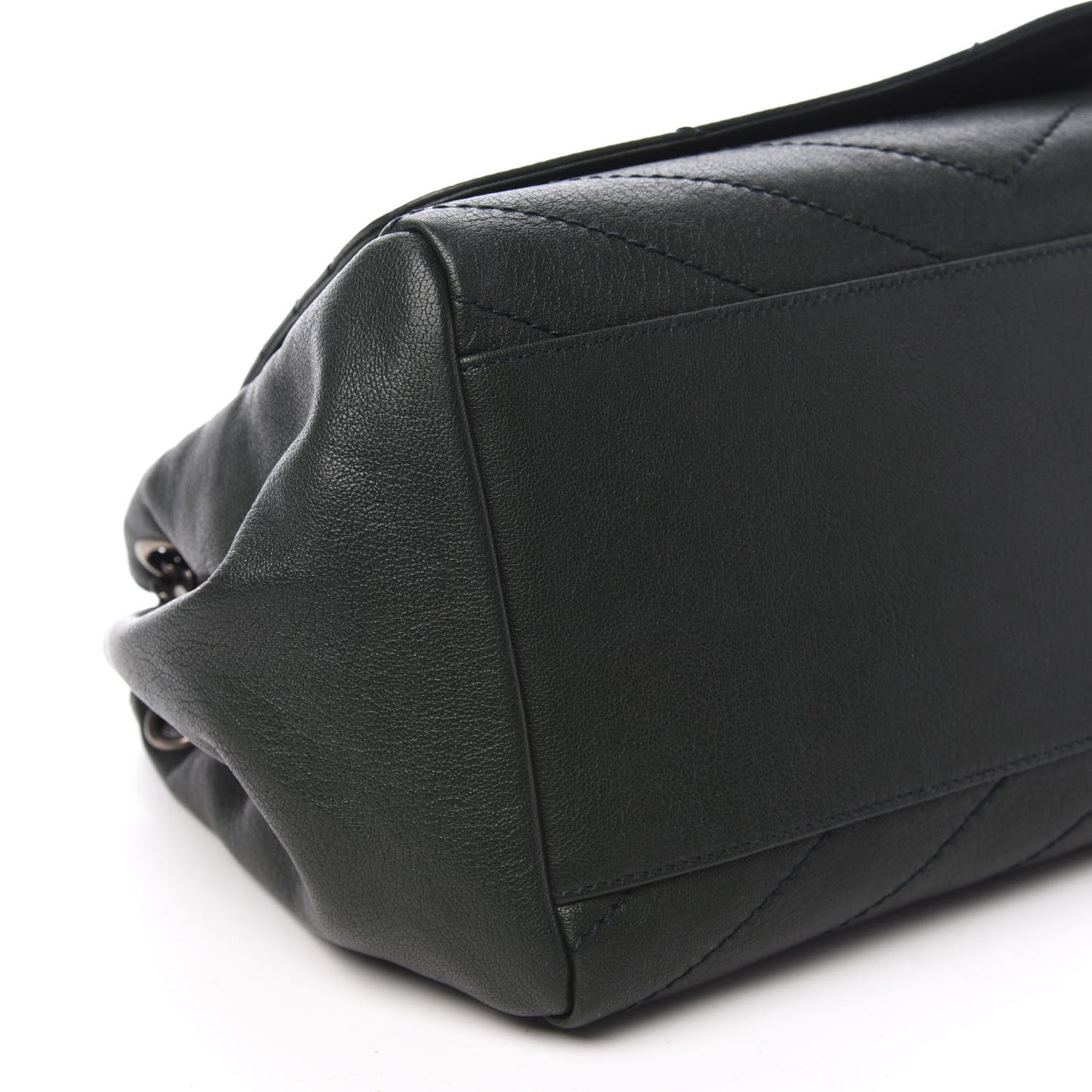Vintage Lambskin Chevron Monogram Medium Nolita Dark Green