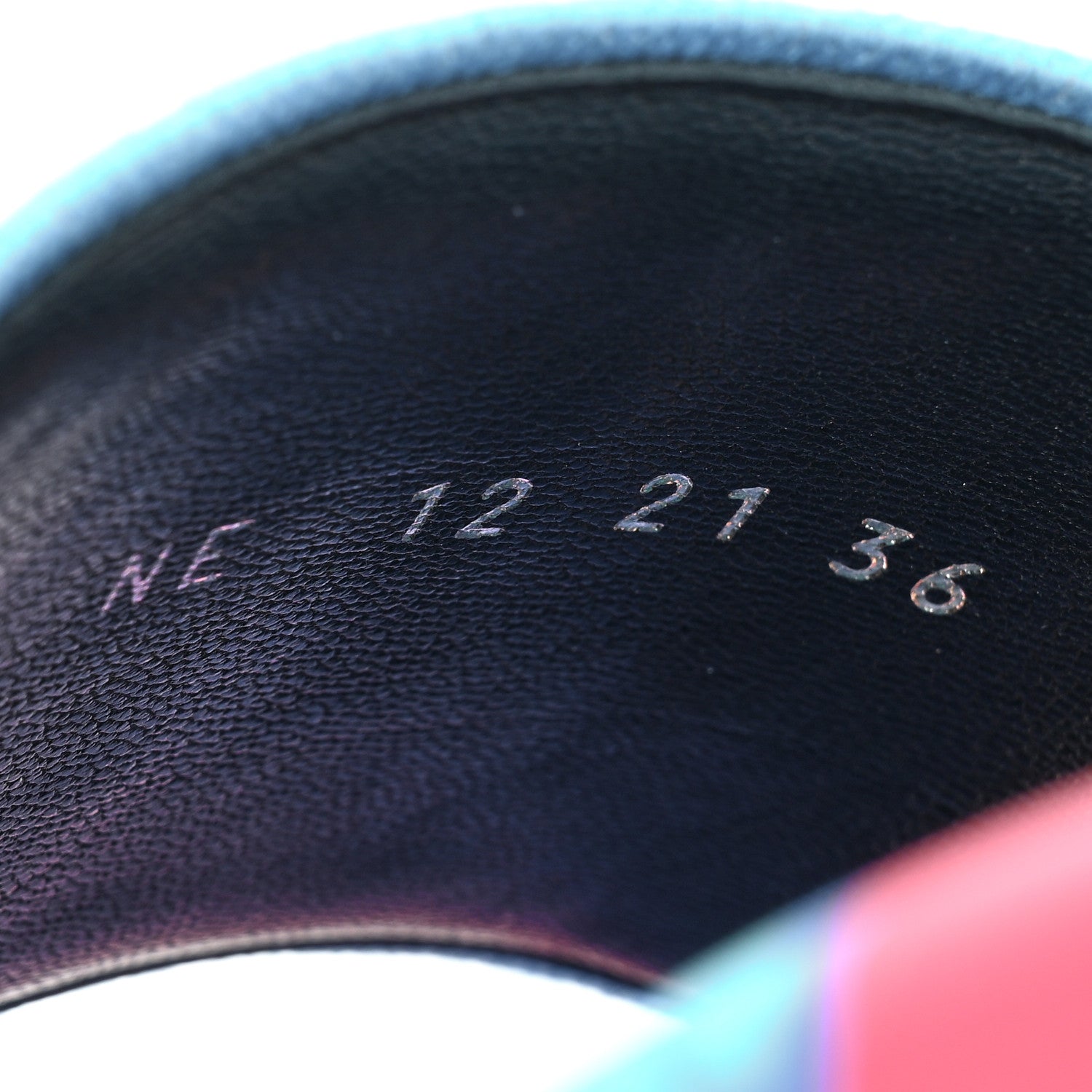 Christian Dior Canvas D-Flower Pop Embroidered Dway 10mm Slide Sandals 36 Pink Blue Multicolor 8 of 8