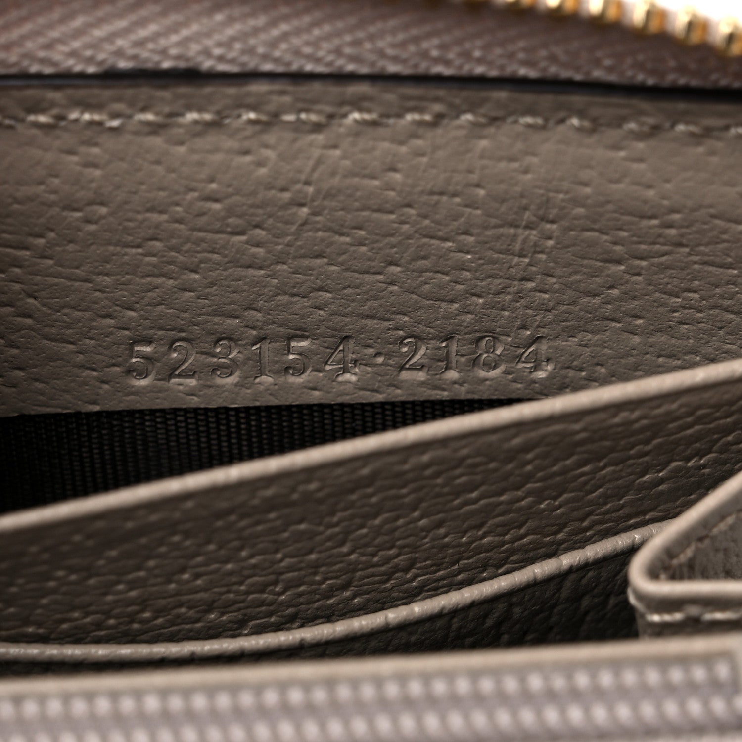 Gucci GG Supreme Monogram Textured Dollar Calfskin Web Ophidia Zip Around Wallet Beige Mystic White Oatmeal 7 of 10