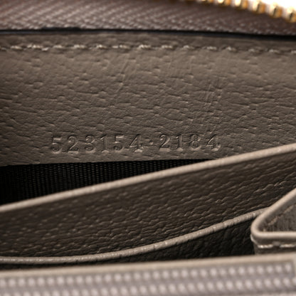 Gucci GG Supreme Monogram Textured Dollar Calfskin Web Ophidia Zip Around Wallet Beige Mystic White Oatmeal 7 of 10