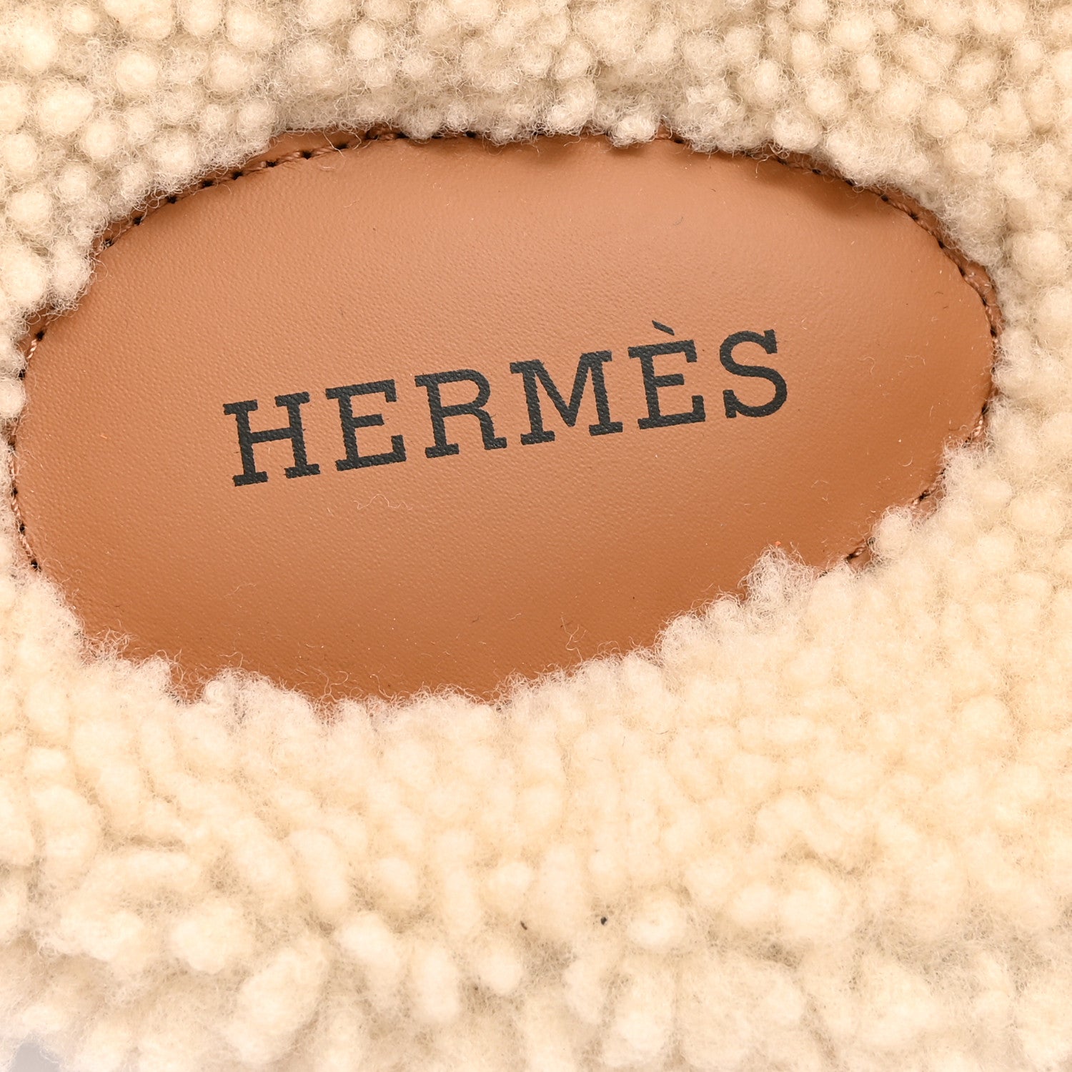 Hermes Suede Goatskin Woolskin Womens Chypre Sandals 41 Naturel Ecru 6 of 8
