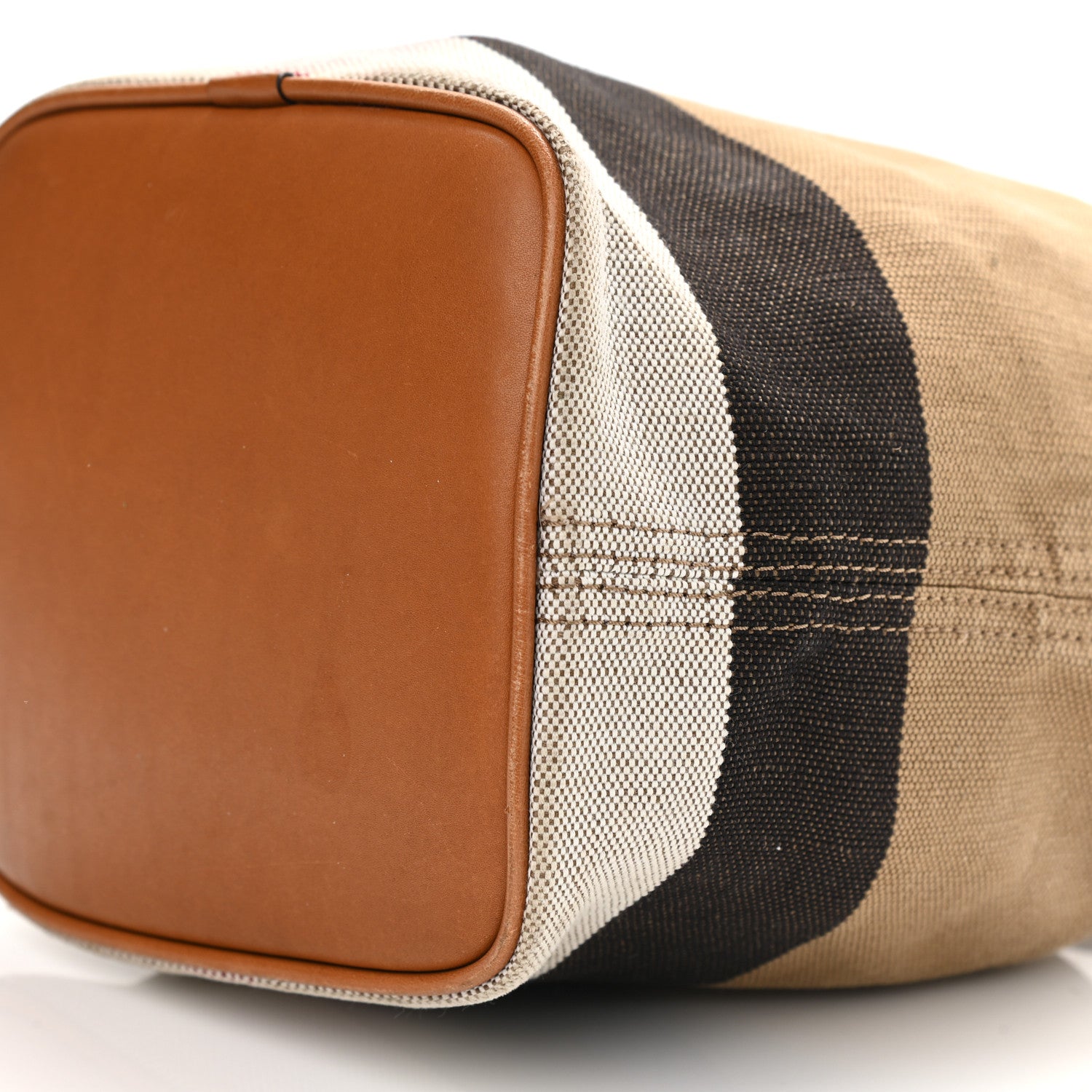 Burberry Canvas Mega Check Mini Ashby Tassel Crossbody Saddle Brown 11 of 14