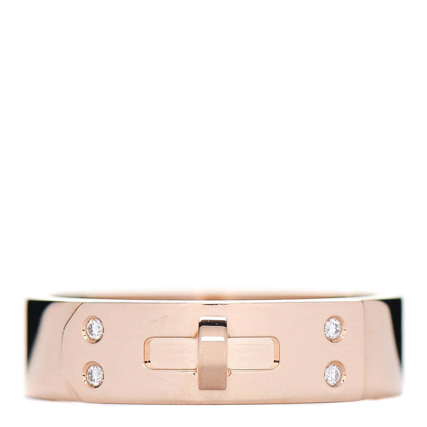 18K Rose Gold Diamond PM Kelly Ring 51 5.75