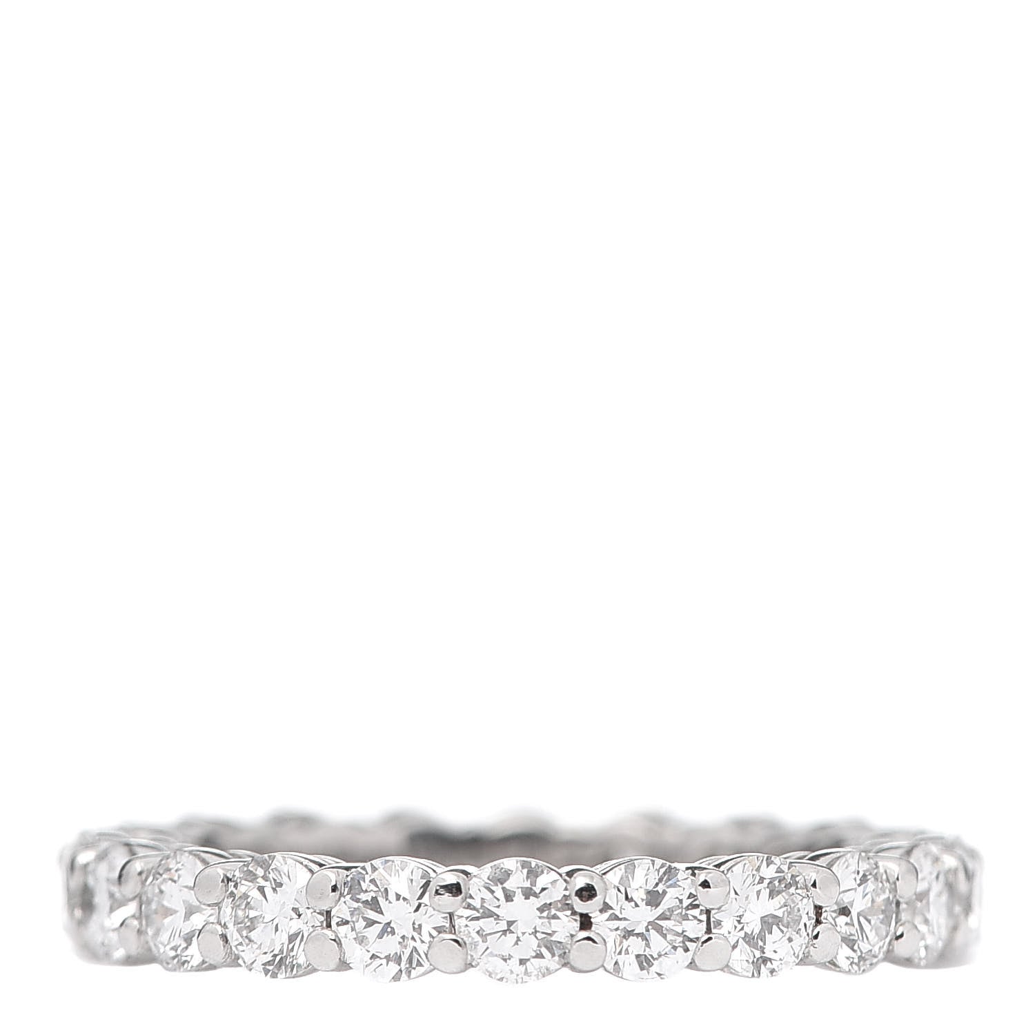 Tiffany Platinum Diamond 3mm Embrace Eternity Band Ring 52 6 1 of 4