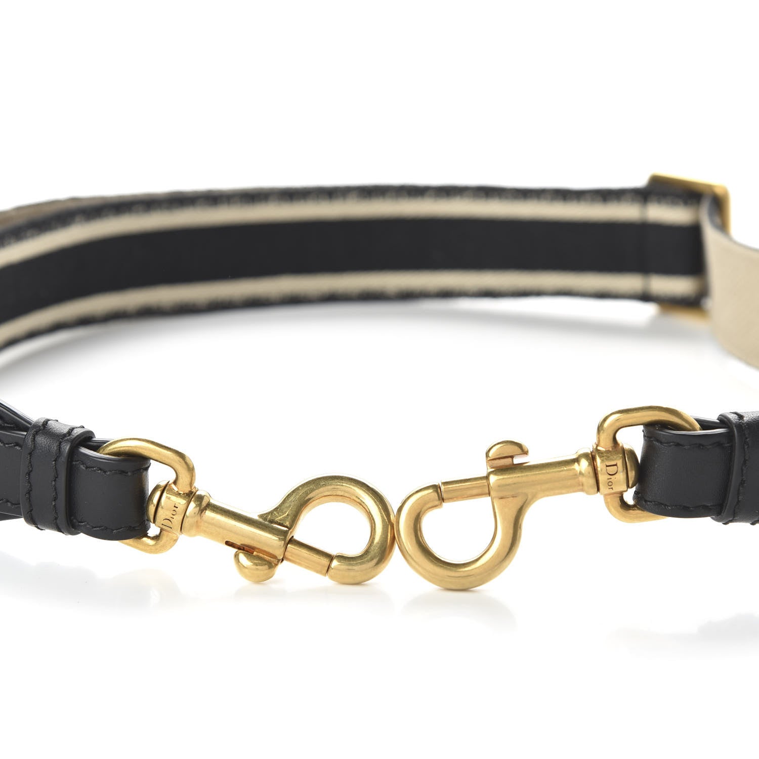 Christian Dior Canvas Embroidered Adjustable Shoulder Strap Black 5 of 6