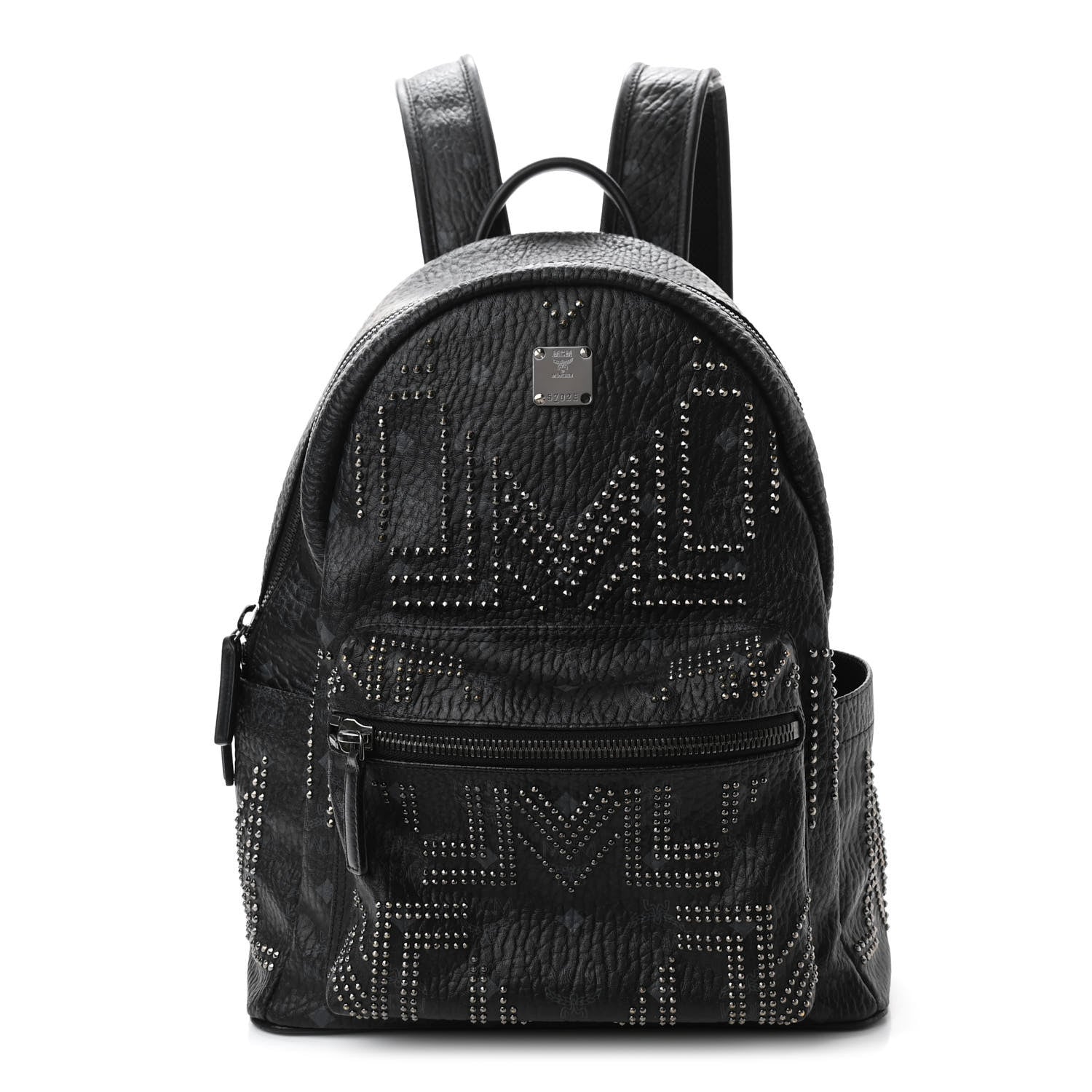MCM Visetos Studded Medium Stark Gunta Backpack Black 1 of 11