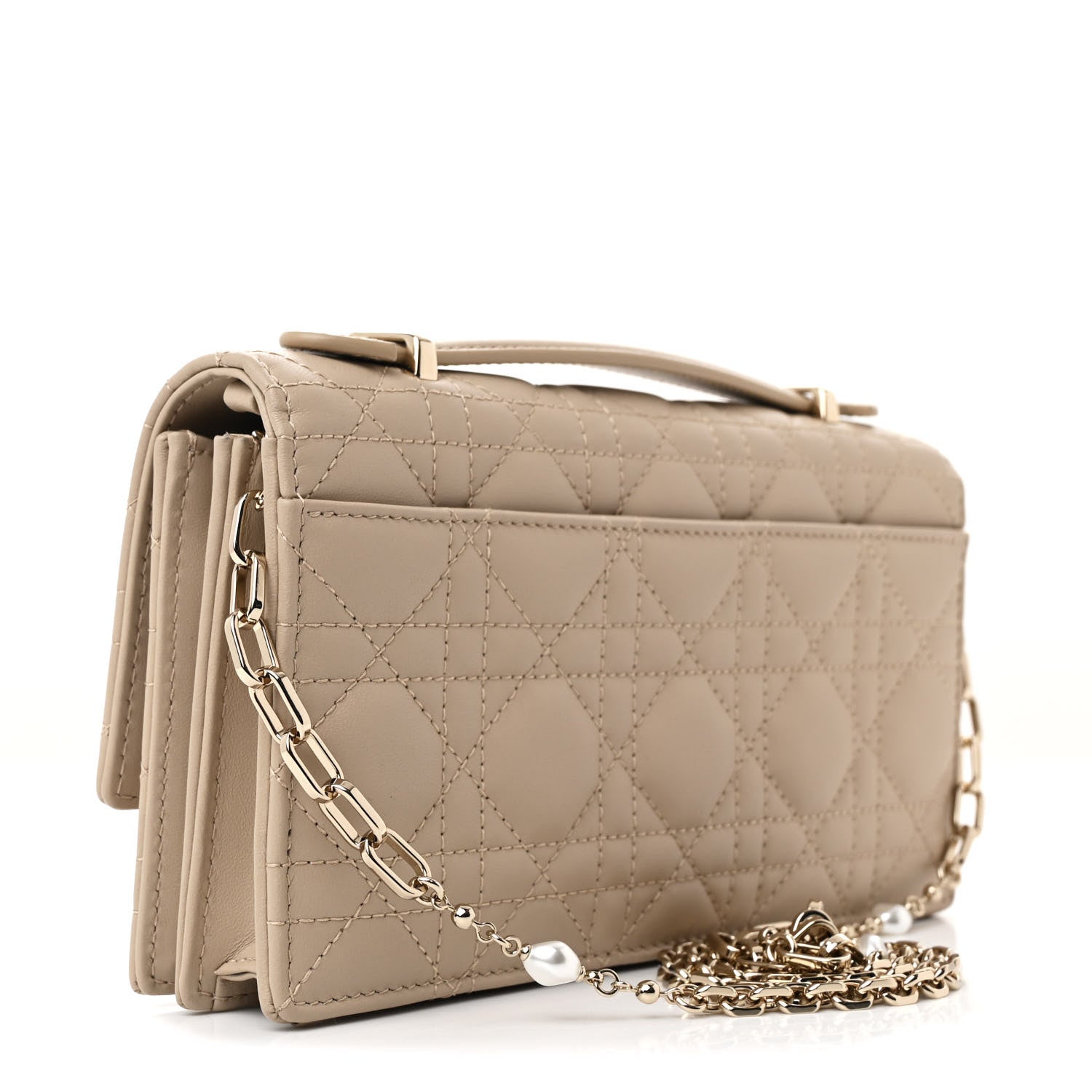 Christian Dior Lambskin Cannage Mini My Dior Bag Sand 3 of 12