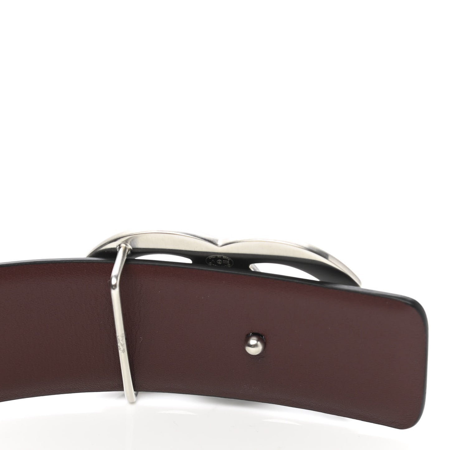 Calfskin CC Reversible Belt 80 32 Black Burgundy