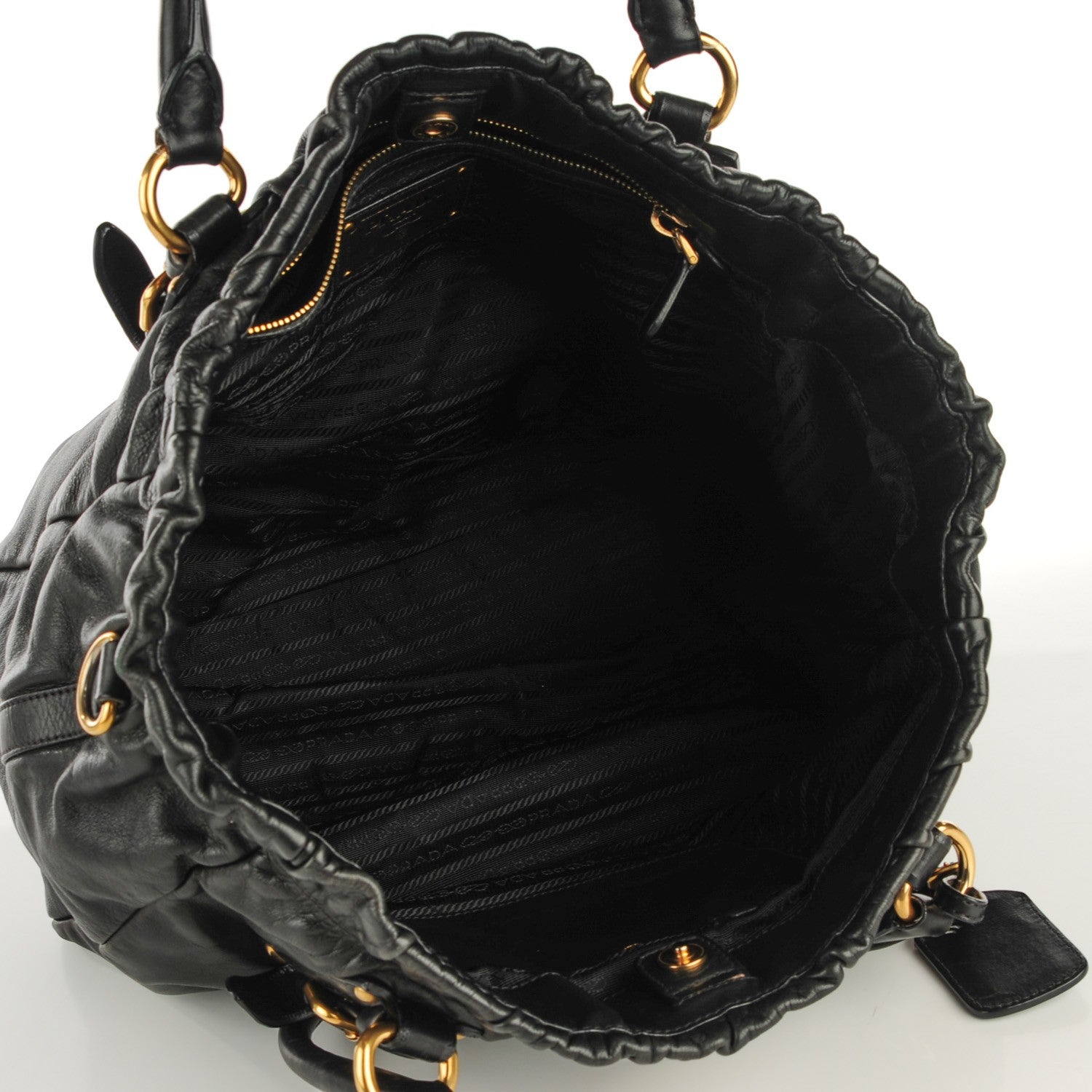 Prada Soft Calf Hobo Nero Black 7 of 8