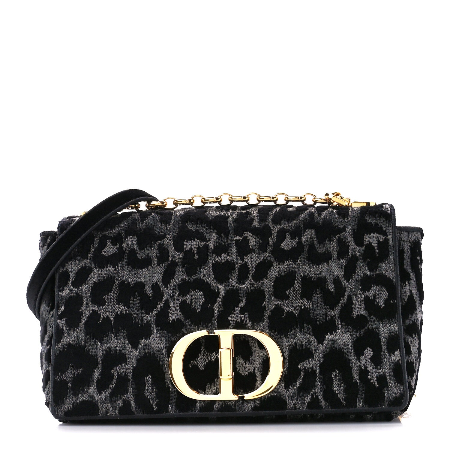 Christian Dior Velvet Mizza Embroidered Medium Caro Bag Gray 1 of 11