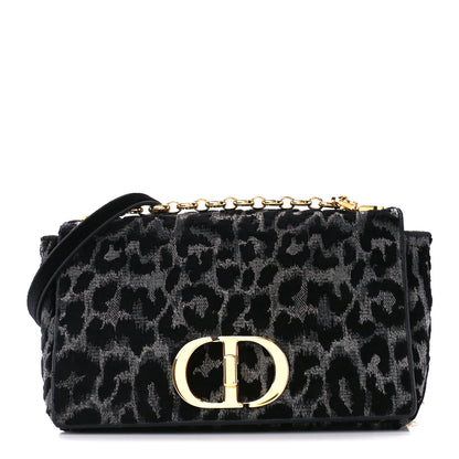 Christian Dior Velvet Mizza Embroidered Medium Caro Bag Gray 1 of 11