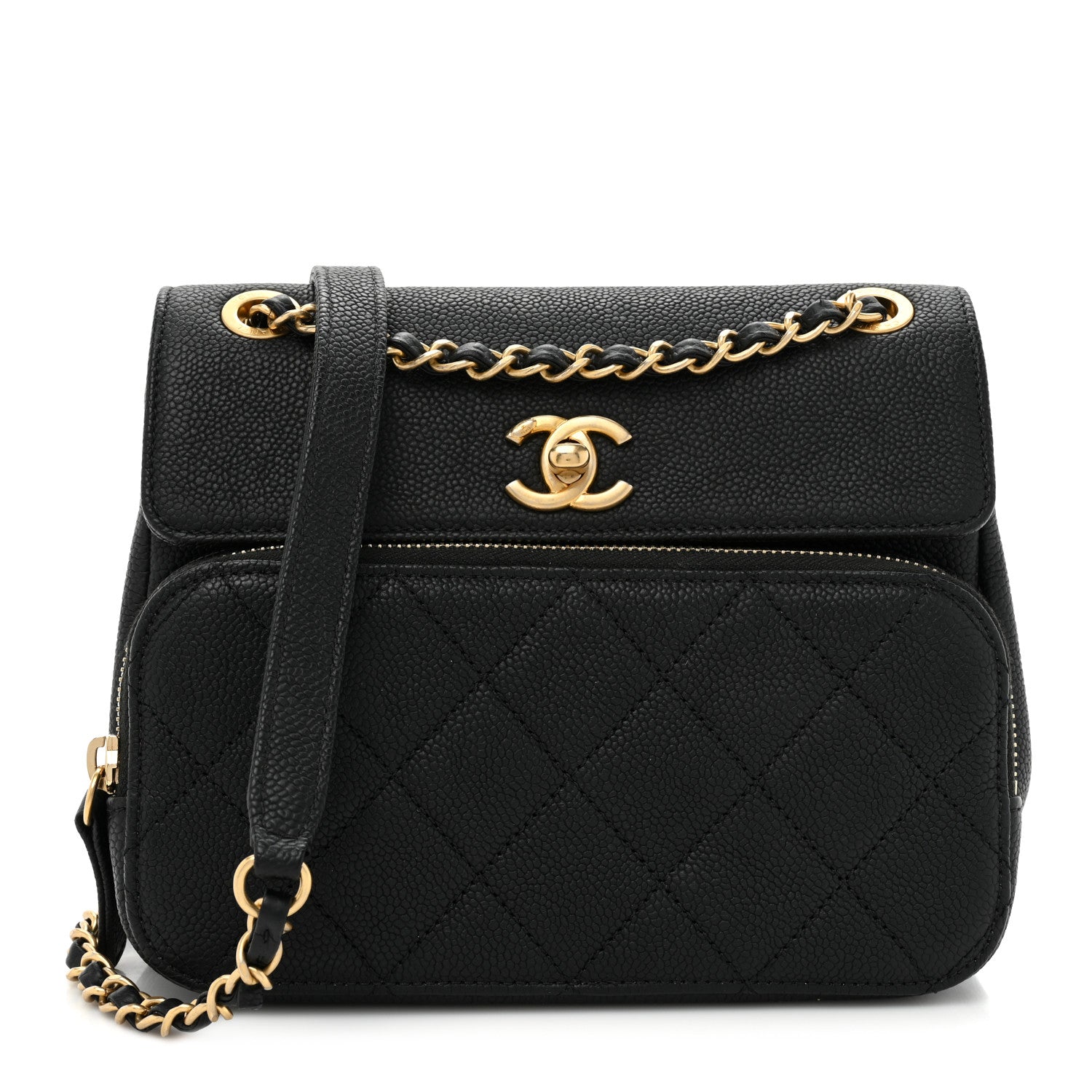 Chanel Caviar Quilted Small Business Affinity Messenger Flap Black 1 of 11
